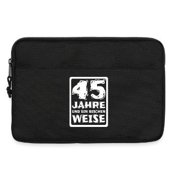 Spruch 45 - Laptoptasche 13" - Schwarz - Vorne