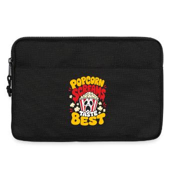Popcorn Screams Taste Best Horror Fan - Laptoptasche 13" - Schwarz - Vorne