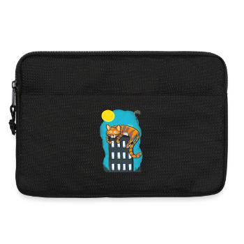 Cat over skyscrapers - Laptop bag 13" - black - Front