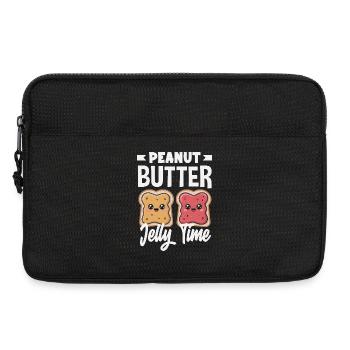 Look Partner Beurre de Cacahuète & Confiture Design - Sacoche pour ordinateur portable 13 pouces - noir - Devant