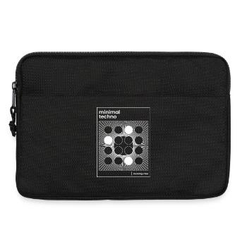 Minimal Techno Poster Design - Laptop bag 13" - black - Front