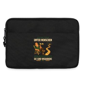 Unter Menschen mit Sicherheitsabstand - Laptoptasche 13" - Schwarz - Vorne