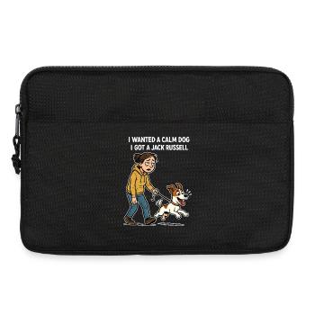 J’ai un Jack Russell - Design de bande dessinée drôle - Sacoche pour ordinateur portable 13 pouces - noir - Devant