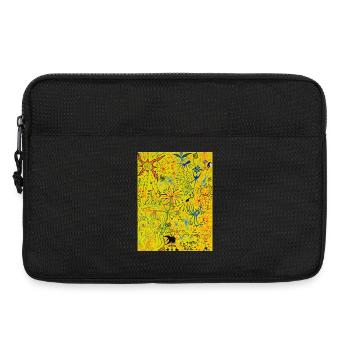 Crazy yellow - Laptop bag 13" - black - Front