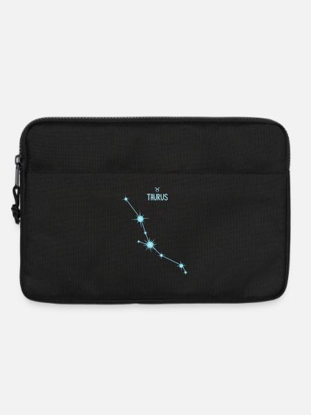 Taurus Zodiac Sign Star Constellation Pastel Blue - Laptop bag 13" - black