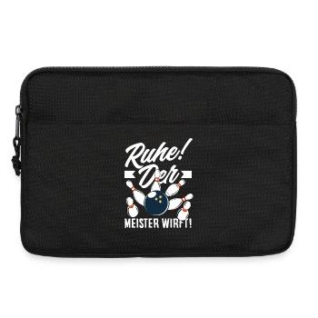 Ruhe Der Meister Wirft Bowling - Laptoptasche 13" - Schwarz - Vorne