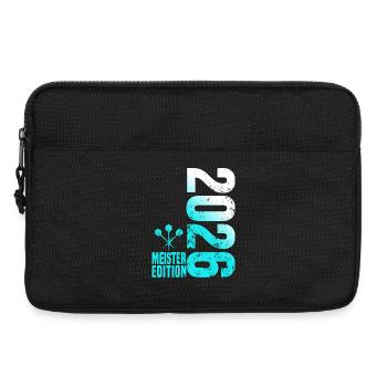 Darts Champion 2026, Kreisliga Shirt cyan white - Laptop bag 13" - black - Front