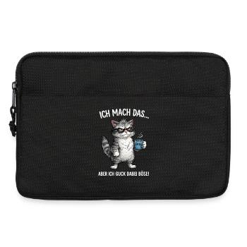 Katze - Ich mach das … aber ich guck dabei böse - Laptoptasche 13" - Schwarz - Vorne