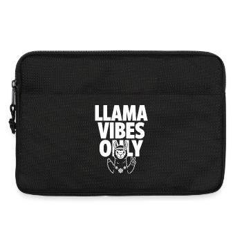 Llama Vibes Only – Hippie Lama - Laptop bag 13" - black - Front