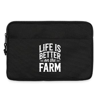 Das Leben auf dem Bauernhof ist besser - Laptoptasche 13" - Schwarz - Vorne