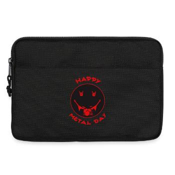 Happy Metal Day Drum Icon - Laptop bag 13" - black - Front
