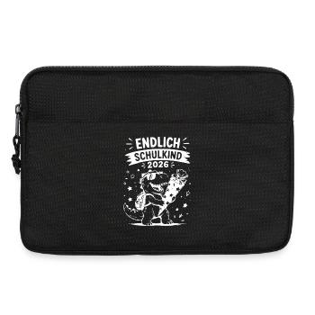 Endlich Schulkind 2026 - Laptoptasche 13" - Schwarz - Vorne