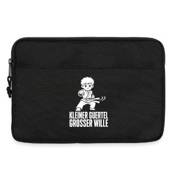 tKleiner Gürtel Großer Wille – Karate Kind - Laptoptasche 13" - Schwarz - Vorne