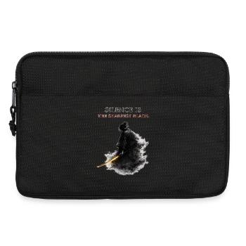 Schweigen ist die schärfste Klinge des stoischen Samurai-Geschenks - Laptoptasche 13" - Schwarz - Vorne