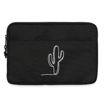 Conception du dessin de traits de cactus - Sacoche pour ordinateur portable 13 pouces - noir - Devant
