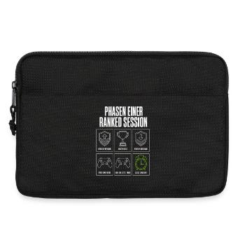 Phasen einer Ranked Session Gamer Zocker Herren - Laptoptasche 13" - Schwarz - Vorne