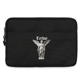 Techno Angel Gothic Statue Motif - Laptop bag 13" - black - Front