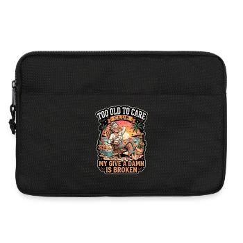 Trop vieux pour s’en soucier : retraite de plage - Sacoche pour ordinateur portable 13 pouces - noir - Devant