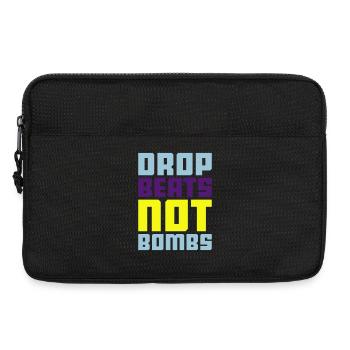 drop beats not bombs - Laptoptasche 13" - Schwarz - Vorne