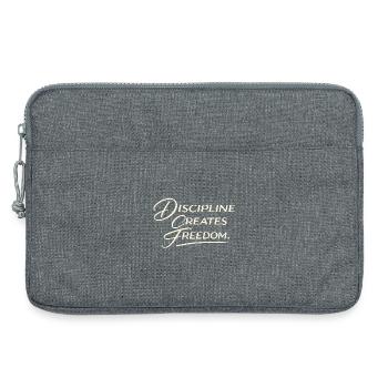 Discipline Creates Freedom Script - Laptop bag 13" - heather grey - Front