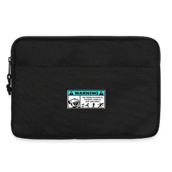 Danger Turbo Aufkleber - Laptoptasche 13" - Schwarz - Vorne
