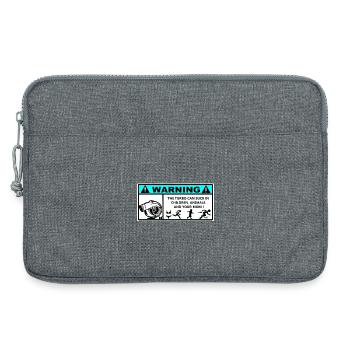 Danger Turbo Aufkleber - Laptoptasche 13" - Grau meliert - Vorne