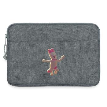 Cheerful sock friend - Laptop bag 13" - heather grey - Front