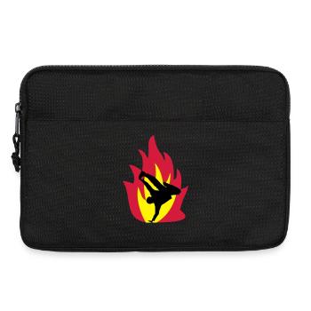 Breakdancer dans le feu - Sacoche pour ordinateur portable 13 pouces - noir - Devant
