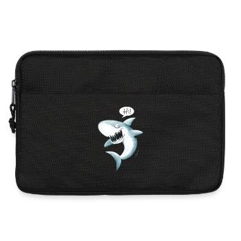 Cooler Hi Hai I Haifisch Cartoon - Laptoptasche 13" - Schwarz - Vorne