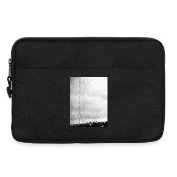 Regen auf Glas Monochrom - Laptoptasche 13" - Schwarz - Vorne