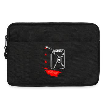 love is my fuel, gasoline jerrycan, gasoline canister - Laptop bag 13" - black - Front