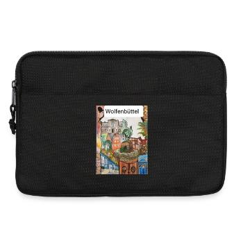 EG Wolfenbüttel I Stadt I Aquarell Gerecke - Laptoptasche 13" - Schwarz - Vorne