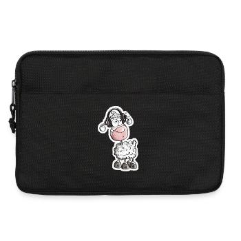 Schaf mag Musik - Schafe - Lamm - Bock - Schafbock - Laptoptasche 13" - Schwarz - Vorne