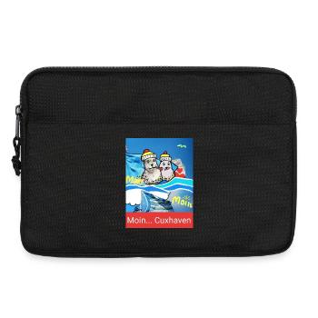 EG Cuxhaven I Stadt I Foto Zeichnung Gerecke - Laptoptasche 13" - Schwarz - Vorne