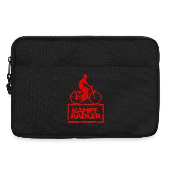 Kampfradler Fahrrad Anhänger Fahrradfahrer Sticker - Laptoptasche 13" - Schwarz - Vorne