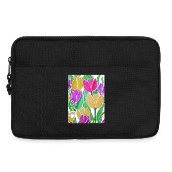 EG Fleurs I Tulipes I Flowers I Holland I vacances - Sacoche pour ordinateur portable 13 pouces - noir - Devant