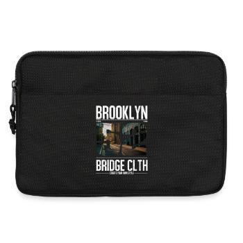 Brooklyn Bridge Straßenlinie - Laptoptasche 13" - Schwarz - Vorne