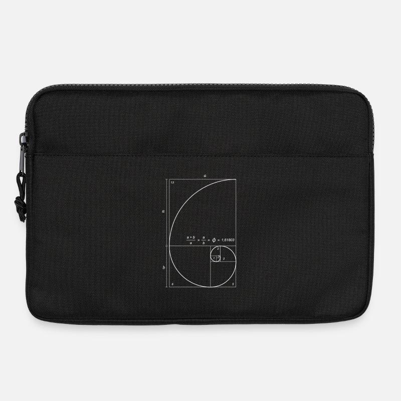 Geometrie des Goldenen Schnitts - Laptoptasche 13" - Schwarz