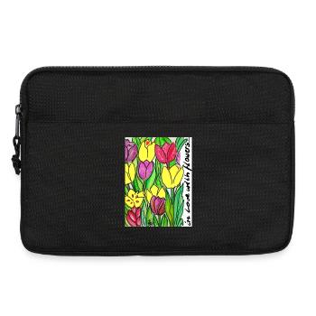 CE Fleurs ITulpen IGarten I flowers Anniversaire i - Sacoche pour ordinateur portable 13 pouces - noir - Devant