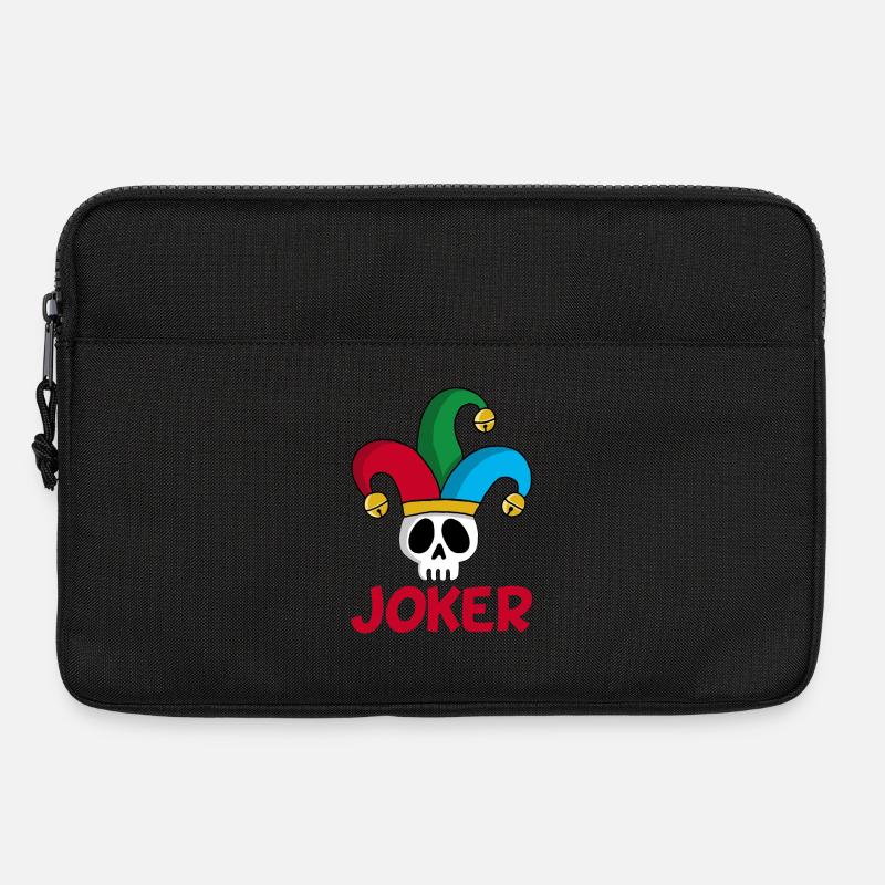 Joker und Schädel - Laptoptasche 13" - Schwarz
