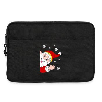 Merry Santa Claus Snow Salutation - Laptop bag 13" - black - Front