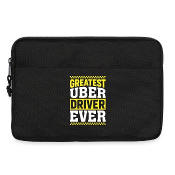 Grand motif de chauffeur Uber - Sacoche pour ordinateur portable 13 pouces - noir - Devant