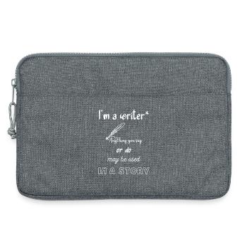 I'm a writer - Laptop bag 13" - heather grey - Front