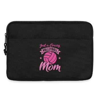 Drôle de maman de volleyball - Sacoche pour ordinateur portable 13 pouces - noir - Devant