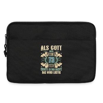 73. Geburtstag Als Gott Mich Schuf Vor - Laptoptasche 13" - Schwarz - Vorne