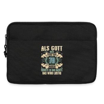 78. Geburtstag Als Gott Mich Schuf Vor - Laptoptasche 13" - Schwarz - Vorne