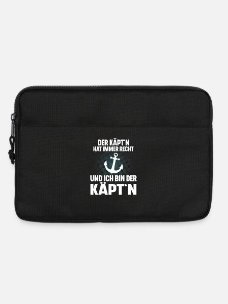 Kapitän Segeln Motorboot Boot Schiff Segler - Laptoptasche 13" - Schwarz