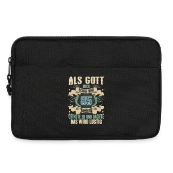 85. Geburtstag Als Gott Mich Schuf Vor - Laptoptasche 13" - Schwarz - Vorne