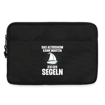 Segeln Segler Segelboot Rentner - Laptoptasche 13" - Schwarz - Vorne