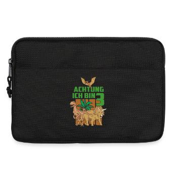 Achtung ich bin Drei - Laptoptasche 13" - Schwarz - Vorne